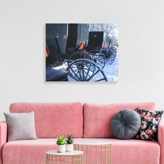 Amish Carts Canvas Afdruk (Insitu (Woonkamer))