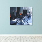 Amish Carts Canvas Afdruk (Insitu (Houten vloer))