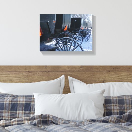 Amish Carts Canvas Afdruk (Insitu (Slaapkamer))