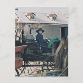 Amish Child in Buggy-Briefkaart Briefkaart (Voorkant)