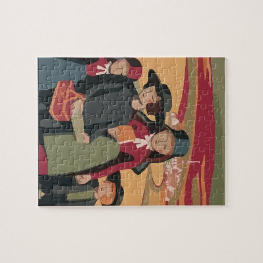 AMISH CHILDREN ART JIGSAW PUZZLE LEGPUZZEL (Horizontaal)