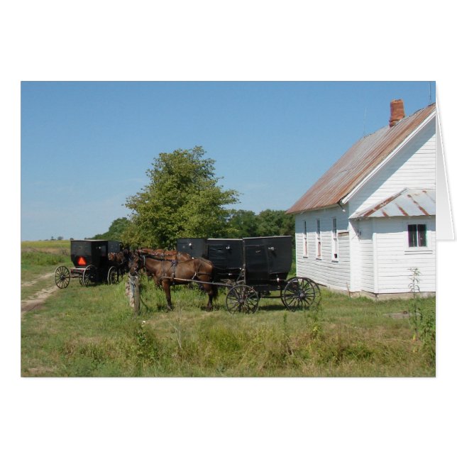 Amish Church en Paarden (Voorkant Horizontaal)