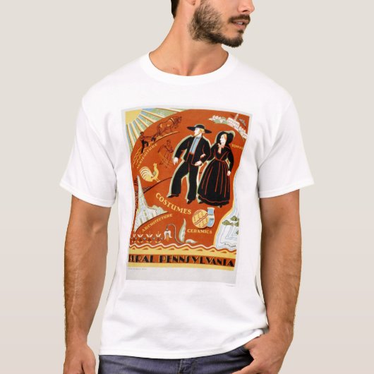 Amish Costume Tradition 1938 WPA T-shirt (Voorkant)