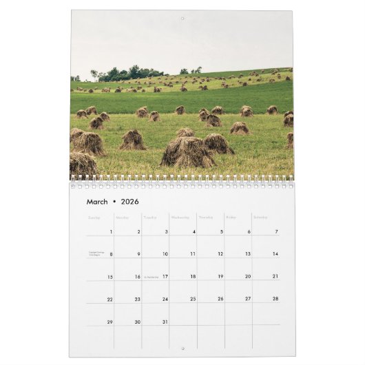 Amish Country 2025 Kalender (Mar 2026)