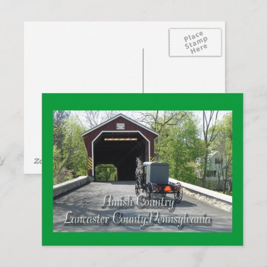 Amish Country _ Ansichtkaart Briefkaart (Voorkant / Achterkant)