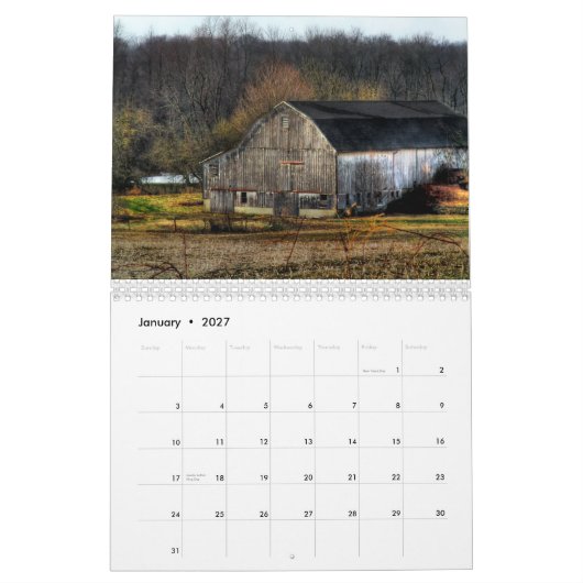 Amish Country Barns 2013 Agenda Kalender (Jan 2027)