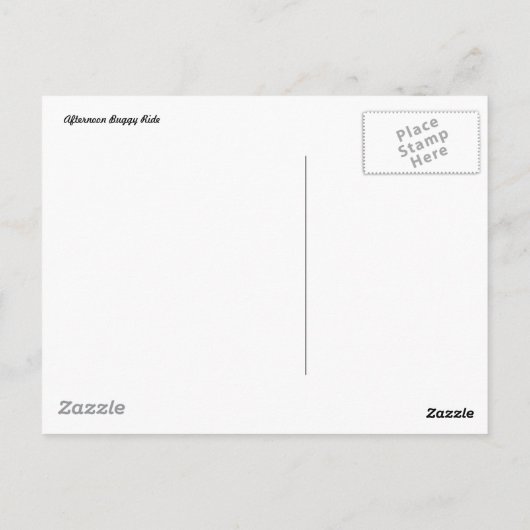 Amish Country Briefkaart (Achterkant)