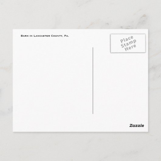 Amish Country Briefkaart (Achterkant)