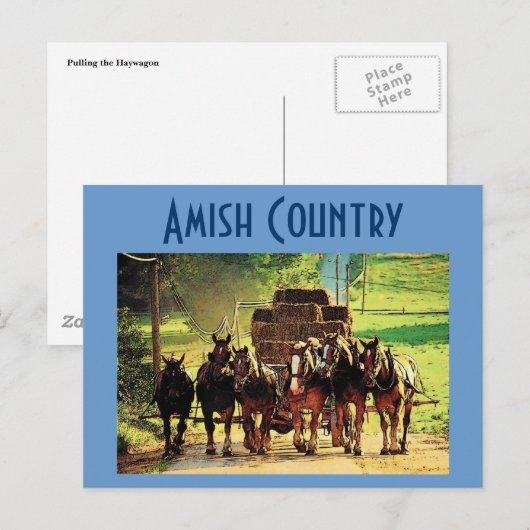 Amish Country Briefkaart - Gepersonaliseerd (Voorkant / Achterkant)