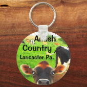 Amish Country Koeien! Lancaster Sleutelhanger (Voorkant)