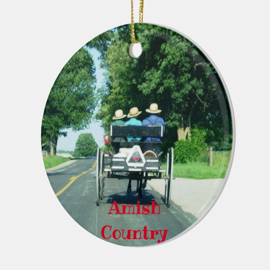 Amish Country Panoramic Kerstmis Ornament (Links)