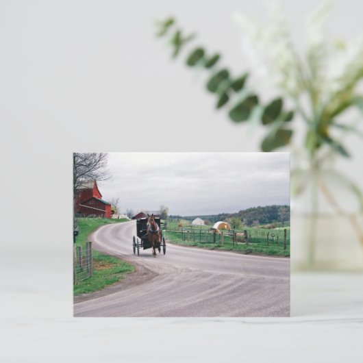Amish Country Road Briefkaart (Staand voorkant)