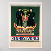 Amish Couple Costumes 1938 WPA Poster (Voorkant)