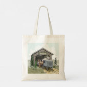Amish Covered Bridge Canvas tas (Achterkant)
