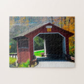 Amish Covered Bridge. Legpuzzel (Horizontaal)