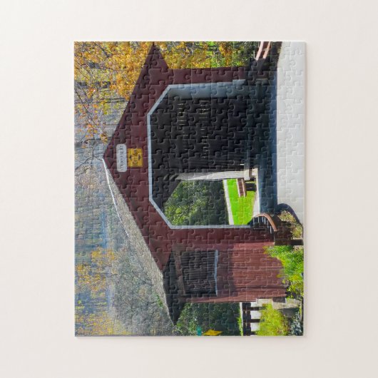 Amish Covered Bridge. Legpuzzel (Verticaal)