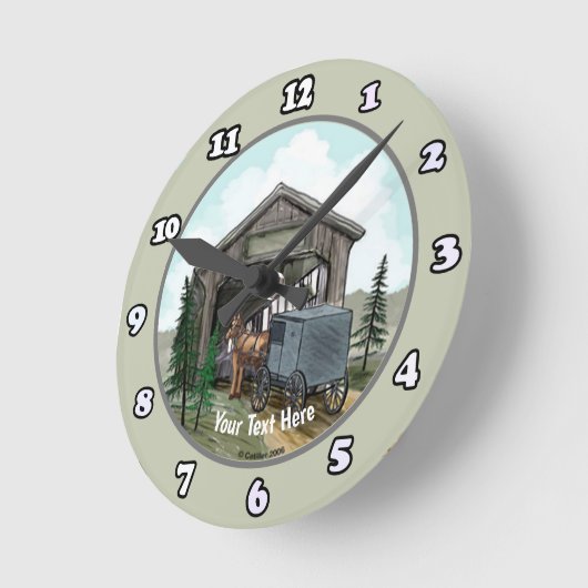 Amish Covered Bridge Ronde Klok (Hoek)