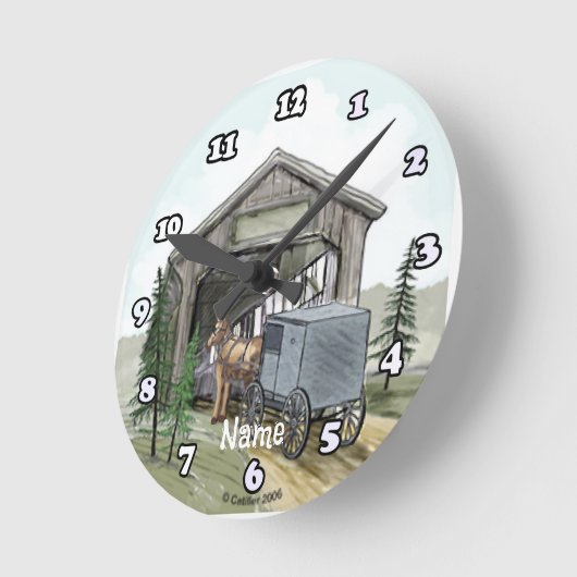 Amish Covered Bridge Ronde Klok (Hoek)