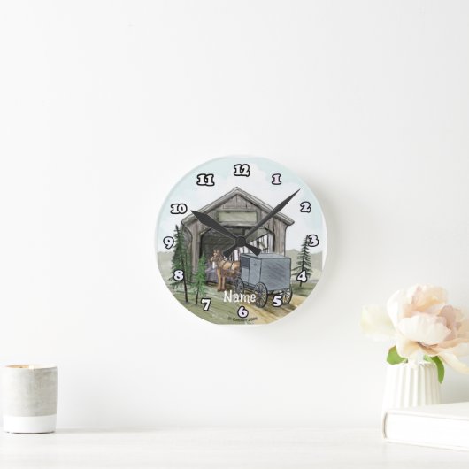 Amish Covered Bridge Ronde Klok (Huis)