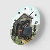 Amish Covered Bridge Ronde Klok (Hoek)
