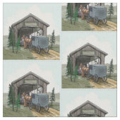 Amish Covered Bridge Stof (Close Up)