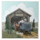Amish Covered Bridge Tegeltje (Voorkant)