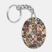 Amish Crazy Quilt van Lydia Beachy Sleutelhanger (Voorkant Links)