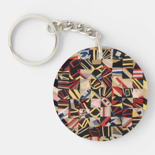 Amish Crazy Quilt van Lydia Beachy Sleutelhanger (Voorkant)