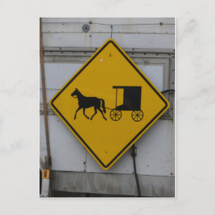 Amish Crossing Sign Briefkaart