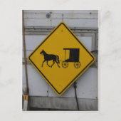 Amish Crossing Sign Briefkaart (Voorkant)