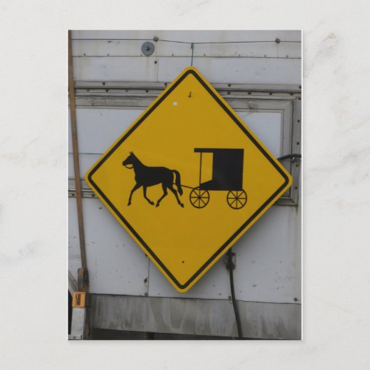 Amish Crossing Sign Briefkaart (Voorkant)