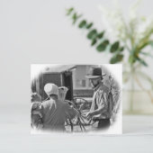 Amish Family-(b&w)-Briefkaart Briefkaart (Staand voorkant)