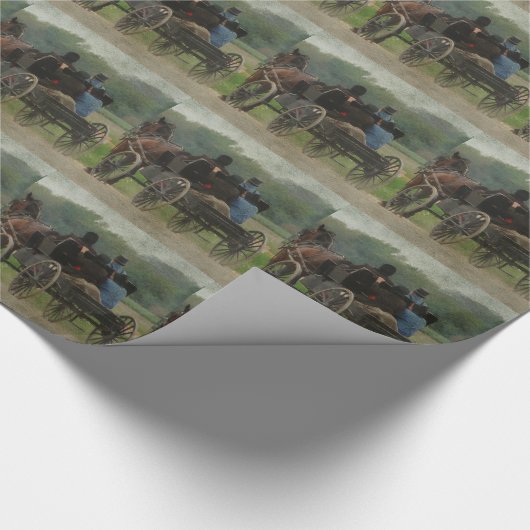 Amish Family Outing Cadeaupapier (Hoek)