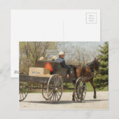 Amish Family Rubriek Home Briefkaart (Voorkant / Achterkant)