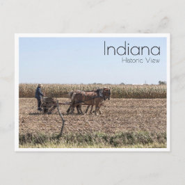 Amish Farmer Planting Corn Briefkaart