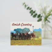 Amish Farming Briefkaart (Staand voorkant)