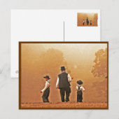 Amish Father & Sons Briefkaart (Voorkant / Achterkant)