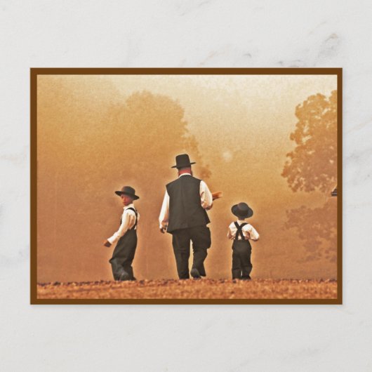 Amish Father & Sons Briefkaart (Voorkant)