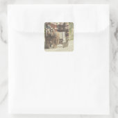 Amish Flower Delivery Vierkante Sticker (Tas)
