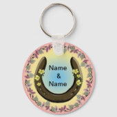 Amish Flower Hoefijzer sleutelhanger (Voorkant)