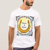 Amish Flower Hoefijzer T-Shirt (Voorkant)