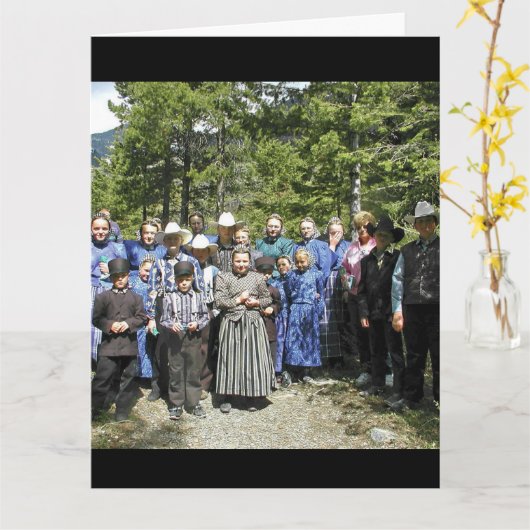 AMISH FUNNY BIG BIRTHDAY KAART (Gele Bloem)