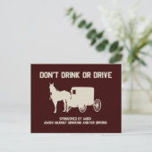 Amish - geen drink of schijf briefkaart (Staand voorkant)