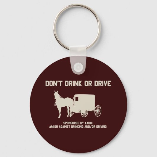 Amish - geen drink of schijf sleutelhanger (Voorkant)