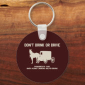 Amish - geen drink of schijf sleutelhanger (Voorkant)