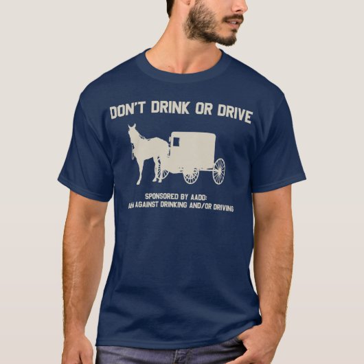Amish - geen drink of schijf t-shirt (Voorkant)