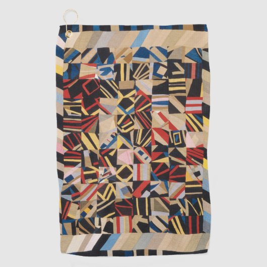 Amish gestoorde quilt golfhanddoek (Voorkant)