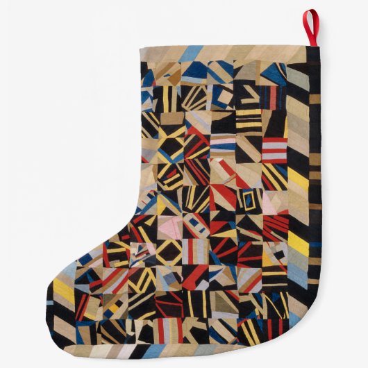 Amish gestoorde quilt grote kerstsok (Achterkant)