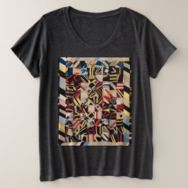 Amish gestoorde quilt grote maat t-shirt