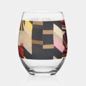 Amish gestoorde quilt wijnglas zonder voet (Rechts)